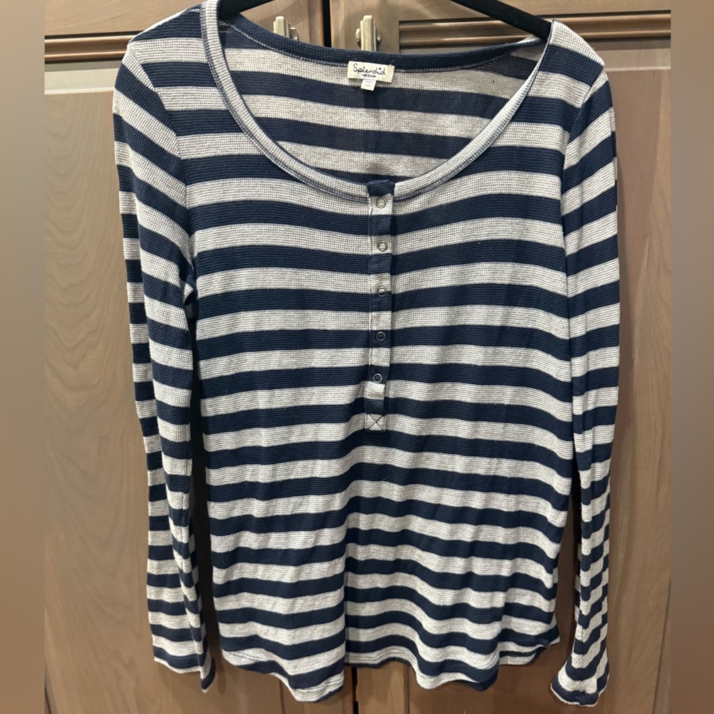 Splendid Henley Long Sleeve Top